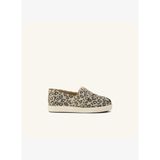 Kız Çocuk Espadril 10023198 Toms ALPARGATA CLASSIC Oatmeal Small Leopard Spots