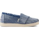 Kız Çocuk Espadril / Keten 10022091 Toms Alpargata Classic Dark Skyttextured Denim With Fray - Kot Mavi