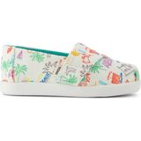 Kız Çocuk Espadril / Keten 10022107 Toms Alpargata Classic Sketchbook Print Marshmallow White - 001-Beyaz