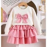 Kız Çocuk Etek Sweet Fiyonklu - 5 - 6 Yaş - Pembe - Bej
