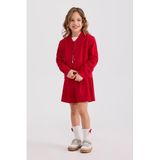 Kız Çocuk Fermuarlı Kırmızı Sweatshirt 5 Yaş (110 cm)