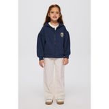 Kız Çocuk Fermuarlı Lacivert Sweatshirt 7 Yaş (122 cm)