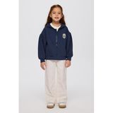 Kız Çocuk Fermuarlı Lacivert Sweatshirt 8 Yaş (128 cm)