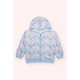 Kız Çocuk Fermuarlı Mavi Sweatshirt 7 Yaş (122 cm)