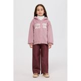 Kız Çocuk Fermuarlı Pudra Sweatshirt 7 Yaş (122 cm)