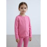 Kız Çocuk Fitilli %100 Pamuklu Düğmeli Hırka - Koyu Pembe - 4 - 5 Yaş