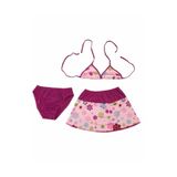 Kız Çocuk Fuşya Likralı Etekli Bikini Set FÜŞYA 1-2 Yaş