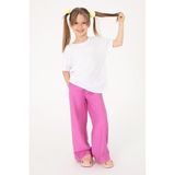 Kız Çocuk Fuşya Loose Fit Modal Karışımlı Kanvas Pantolon 50309120 VR023