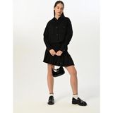 Kız Çocuk Gabardin Ceket Etek Takım - Siyah - 9 - 10 Yaş