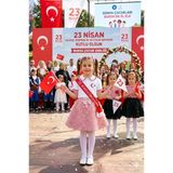 Kız Çocuk Güllü Papyon Beli Lastikli Etek 6/13 Yaş