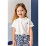 Kız Çocuk Hawai Baskılı Crop T-Shirt - Ekru - 11 - 12 Yaş