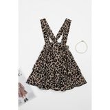 Kız Çocuk Helen Leopar Askılı Kat Kat Bağlama Jile Elbise - Açık Leopar - 6 - 7 Yaş