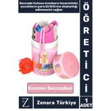 Kız Çocuk İbadet Öğretici 3 Parça Seccade Tesbih Kumbara Tasarımlı Namaza İlk Adım KIZIMIN SECCADESİ