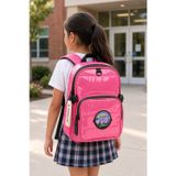 Kız Çocuk İlkokul Sırt Çantası Cool Pink Pembe 3 Bölmeli Ortopedik Matara Cepli 42X30x15 Cm