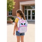 Kız Çocuk İlkokul Sırt Çantası Unicorn Pembe Mavi Kanatlı Boynuzlu Pullu Model 40 X 30 X 15 Cm