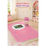 Kız Çocuk İsimli Kişiye Özel Seccade Seti Silindir Kutulu - Pembe