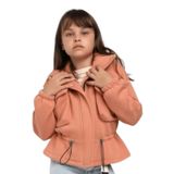 Kız Çocuk Kaban Kısa Pudra Renk 8-14 Yaş (Pudra, 12 Yaş)