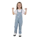 Kız Çocuk Kalp Nakışlı Kot pantolon (Standart, MAVİ, 4-5 yaş)