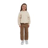 Kız Çocuk Kapşonlu Bej Sweatshirt 8 Yaş (128 cm)