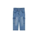 Kız Çocuk Kargo Cepli Denim Pantolon
