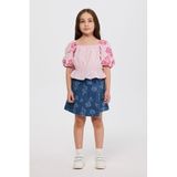Kız Çocuk Karpuz Kollu Pembe Bluz 8 Yaş (128 cm)