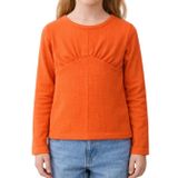 Kız Çocuk Kaşkorse Uzun Kol Tam Kalıp Bluz – Oranj/Turuncu (Oranj/Turuncu, 12 Yaş)