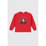 Kız Çocuk Kırmızı Sweatshirt 13-14 Yaş (160 cm)