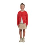 Kız Çocuk Kırmızı Triko Hırka 7 Yaş (122 cm)
