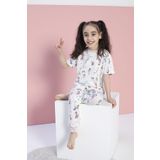 Kız Çocuk Kısa Kol Beyaz Pijama Takım C2T6N0O-046 BEYAZ 3-4 YAŞ