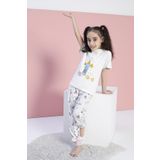Kız Çocuk Kısa Kol Ekru Pijama Takım C0T6N0O-046 EKRU 3-4 YAŞ