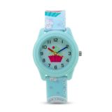 Kız Çocuk Kol Saati Turkuaz Cupcake Desenli Analog St-304425