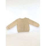 Kız Çocuk Kolları Fırfırlı Bluz (Krem)