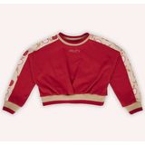 Kız Çocuk Kolları Parça Detaylı Kırmızı Sweatshirt - 7 Yaş