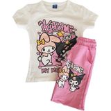 Kız Çocuk Kuromi Baskılı Şortlu Alt Üst Takım - 00406 Pembe - 7 - 8 Yaş