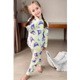 Kız Çocuk Kuromi Karakter Baskılı Açık Yeşil Pijama Takımı