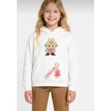 Kız Çocuk Labubu Sweatshirt 10-14 Yaş 36092 - Beyaz - 10 Yaş
