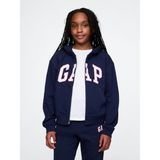 Kız Çocuk Lacivert Relaxed Gap Logo Fermuarlı Sweatshirt
