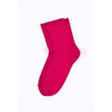 Kız Çocuk Lastiksiz Modal Soket Çorap Koyu Pembe
