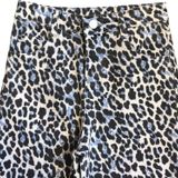 Kız Çocuk Leopar Desenli Kot Pantolon