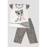 Kiz Cocuk Leopar Desenli Pijama Takimi 6529