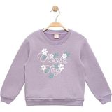 Kız Çocuk Lila Sweatshirt Nakış ve Baskılı - Kız Çocuk Giyim - 7 - 8 Yaş