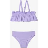 Kız Çocuk Lilly Fırfırlı Bandeau Bikini Takımı - 6 - 7 Yaş - Eflatun