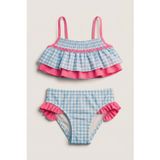 Kız Çocuk Mediterranean Pötikareli Fırfırlı Bikini Takımı