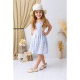 Kız Çocuk Mercan Desenli Fırfırlı Elbise - Desenli - 6 Yaş