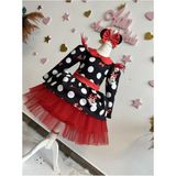 Kız Çocuk Mickey Mouse Siyah Elbise, Minnie Mouse Kabarık Elbise, Mickey Mouse Elbise - 3 - 4 Yaş