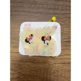 Kız Çocuk Minnie Mouse Mickey Mouse Boncuk Tüllü Simli 1 Çift Lastik Toka Mini Miki Maus - Sarı