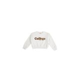 Kız Çocuk Nakış Detaylı Ekru Sweatshirt 6 Yaş (116 cm)