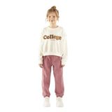 Kız Çocuk Nakış Detaylı Ekru Sweatshirt 7 Yaş (122 cm)