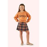 Kız Çocuk Nakış Detaylı Kiremit Sweatshirt 4 Yaş (104 cm)