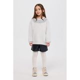 Kız Çocuk Nakışlı Gri Sweatshirt 7 Yaş (122 cm)